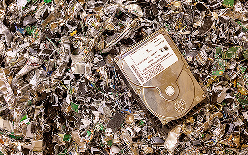 ハードディスクの完全破砕 シュレッダー